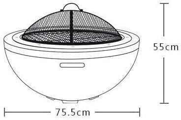 Fire Pits Outdoor Wood Burning Fire Pit,BBQ Grill Fire,Black Marble Design, Magnesium Oxide Material, High Temperature Resistance, Strong, High-End with Cover BBQ Cooking for Outside Camping Backyar