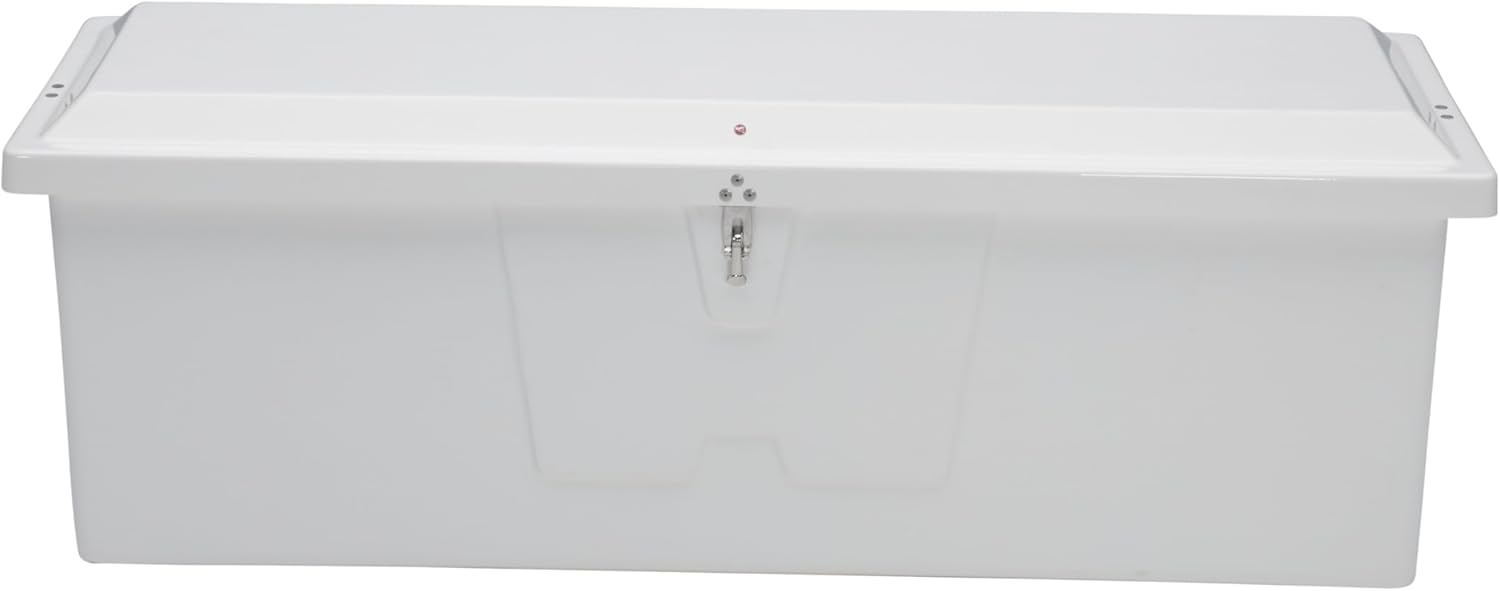 TAYLOR MADE PRODUCTS Stow 'N Go Medium Fiberglass Dock Box, White (24