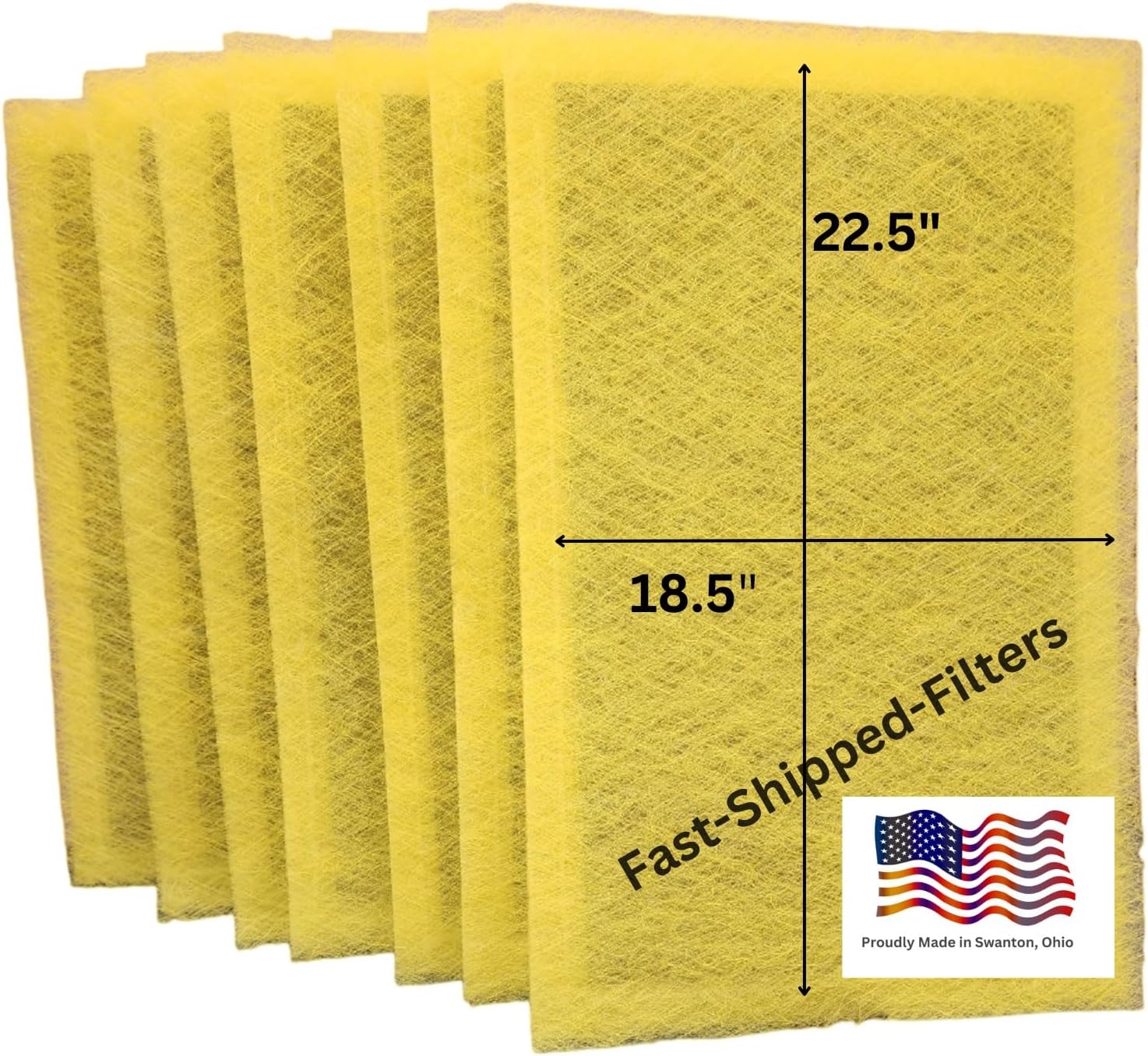 Fast-Shipped-Filters 7 Pack 20x25 Replacement Filter Pads Designed to Fit with MicroPower Guard One Hour Air Cleaner 20x25 Refill Yellow