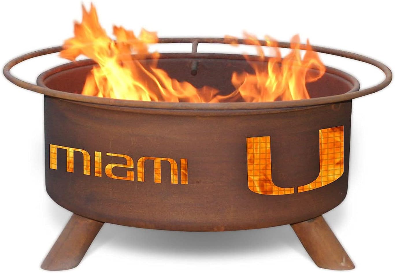 Patina Products F225 Miami Steel Outdoor Fire Pit - 24 x 24 x 11 inch - Natural Rust Patina Finish