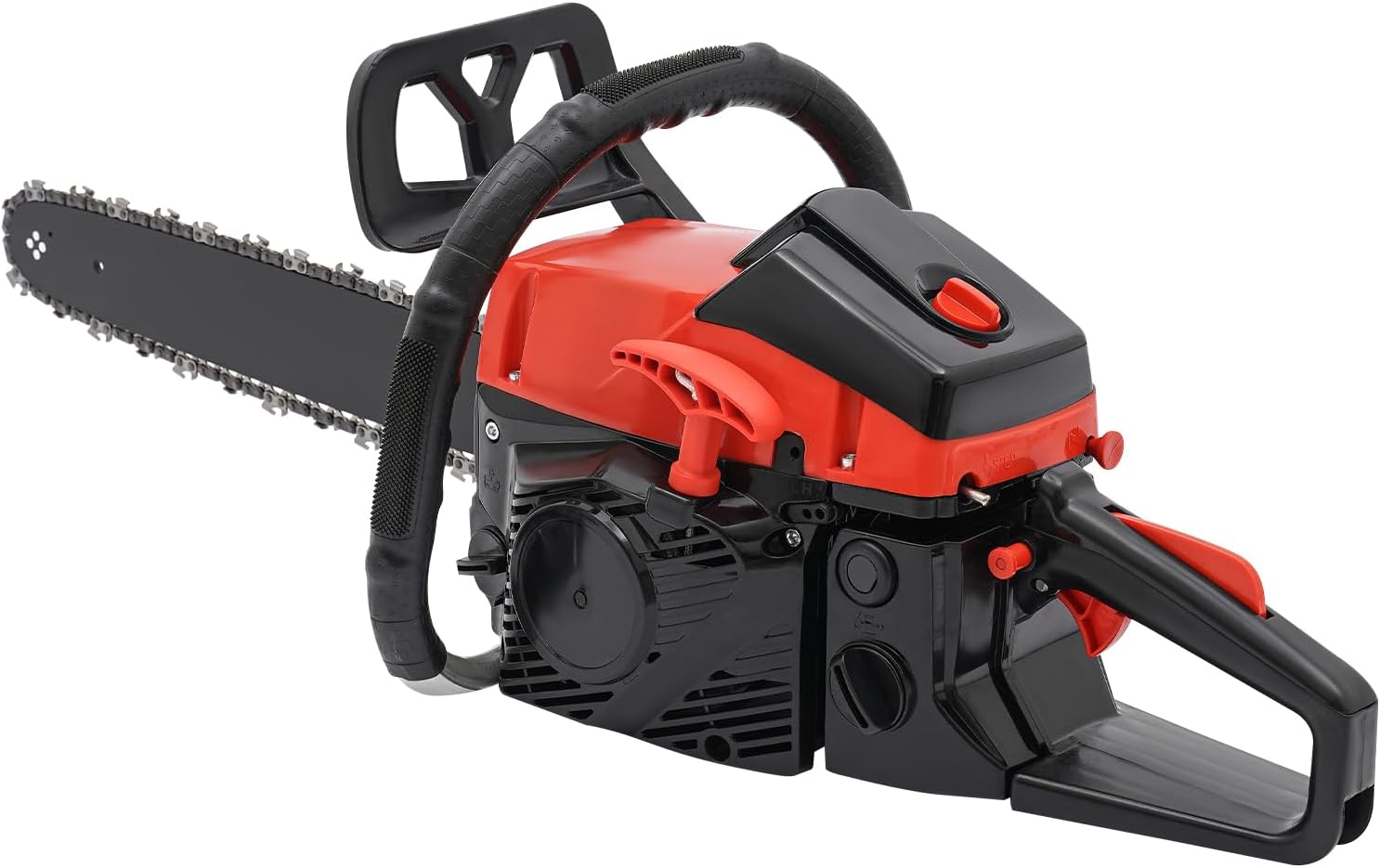 58CC Gas Chainsaw, 18 Inch Gasoline Powered Chain Saw 2 Stroke Handheld Cordless Petrol Chain Saws for Trees Gas Powered Farm, Ranch and Garden Tools