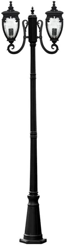2-Light Outdoor Lamp Post Light IP56 Waterproof Street Light Anti-Rust Aluminum High Pole Light Retro Landscape Lighting Garden Light Courtyard Column Lights External Pillar,Height 260cm