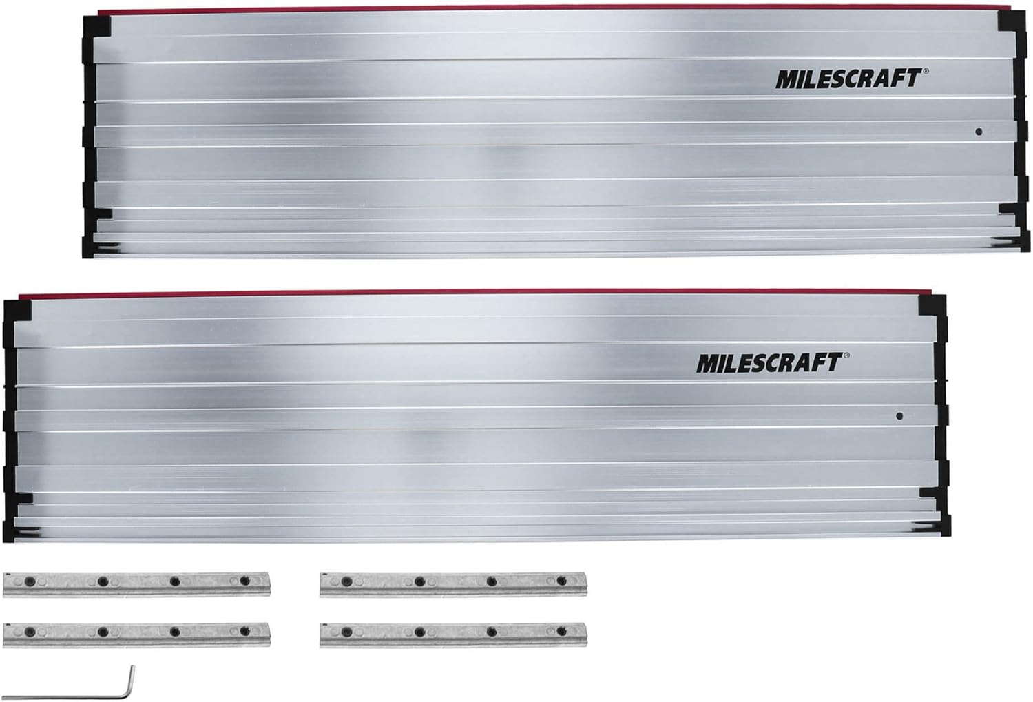 Milescraft 1408 Guide Rails – 55 Inch Rail Extensions for Milescraft 1409 Track Saw Guide. Extend Range to Over 8 Feet. All-Aluminum Construction. Includes 4 Rail Connectors