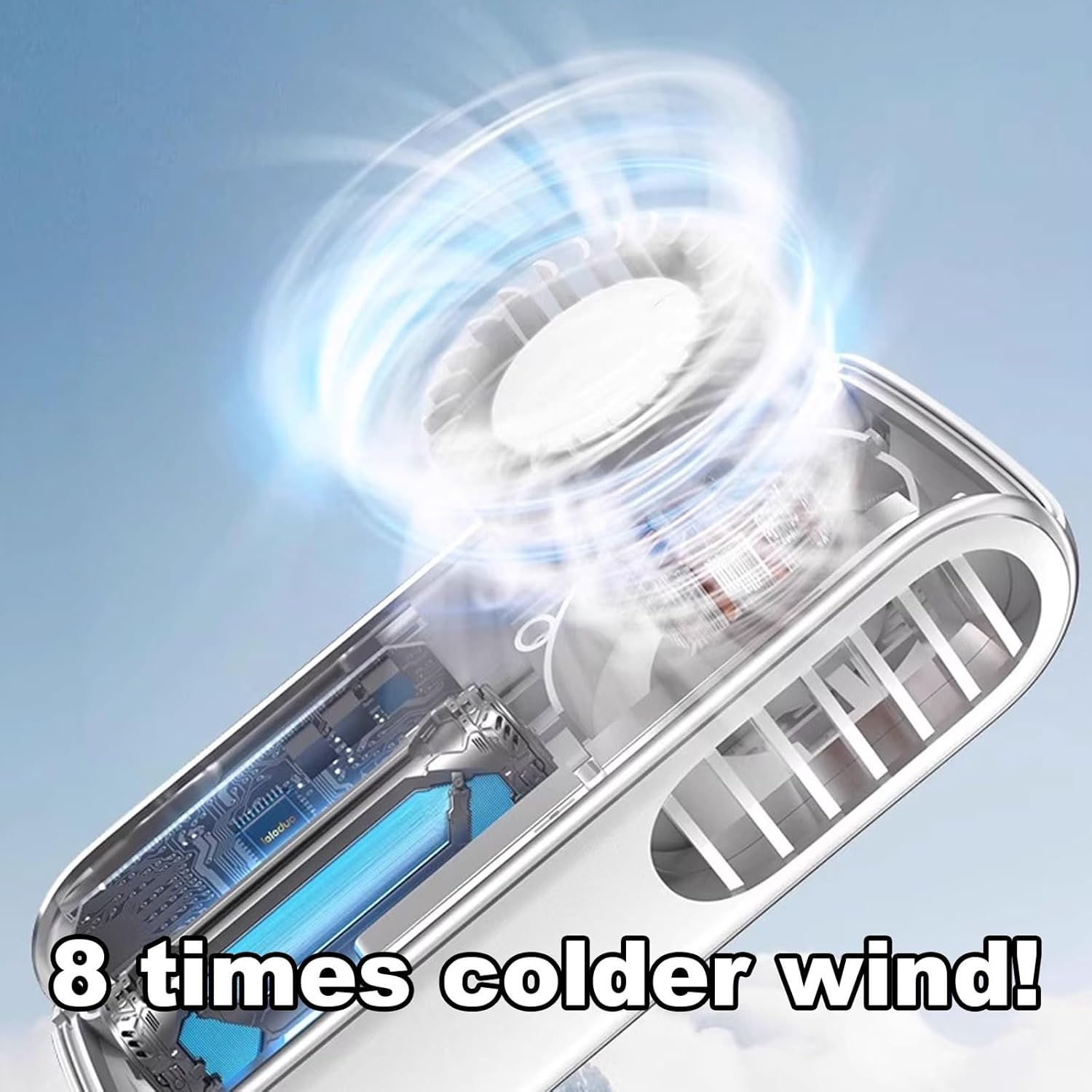 Fans That Blow Cold Air 3 Wind Speeds Desk Air Conditioner Small Quiet Bladeless Design Handheld Small Fan Rechargeable No Assembly Required(Rose)