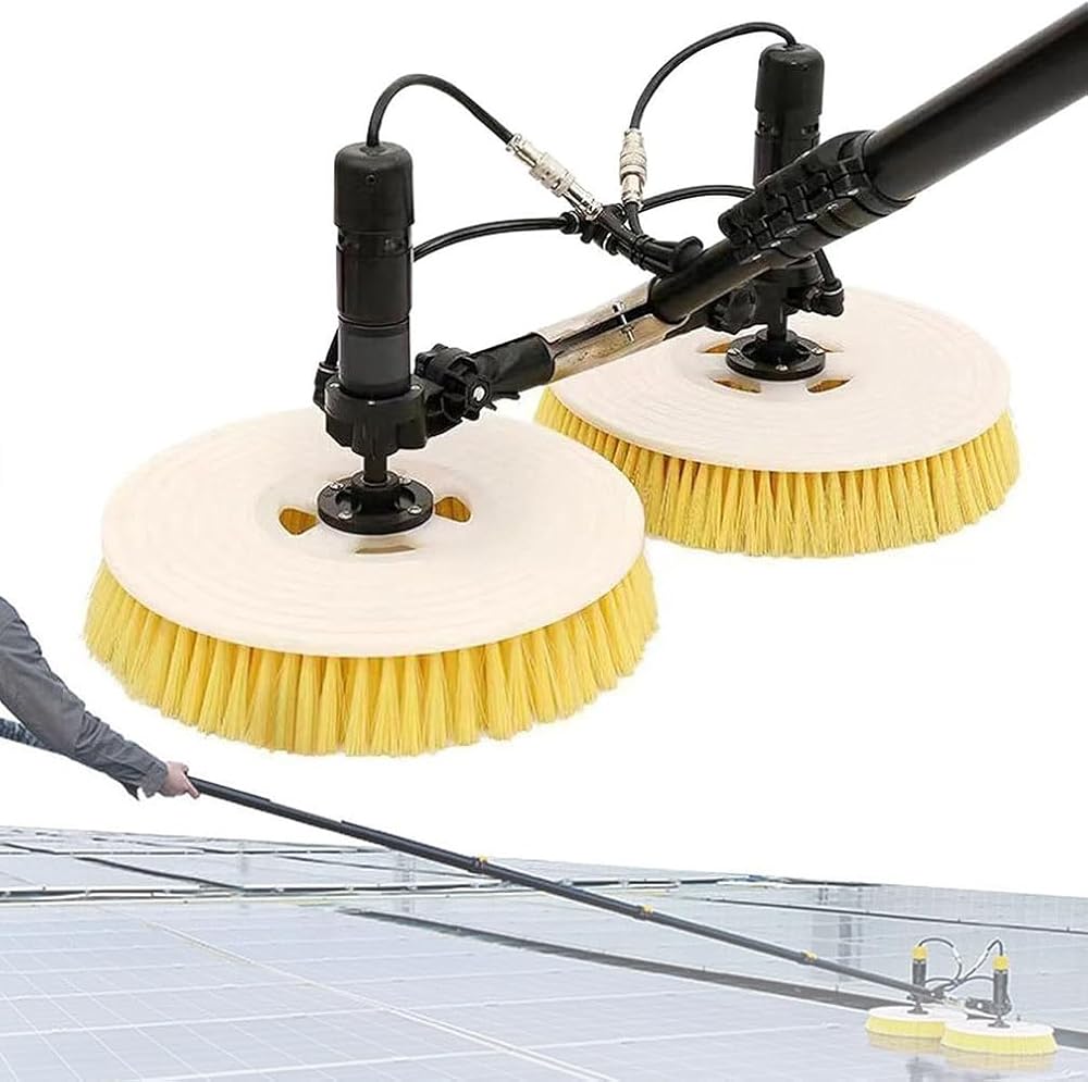 Solar Panel Cleaning Brush, Cleaning Pole Cleaner Kit, Solar Panels Pool Cleaning Brush,7.5M / 24.6Ft, Cleaning Outdoor Washing Equipment Tool