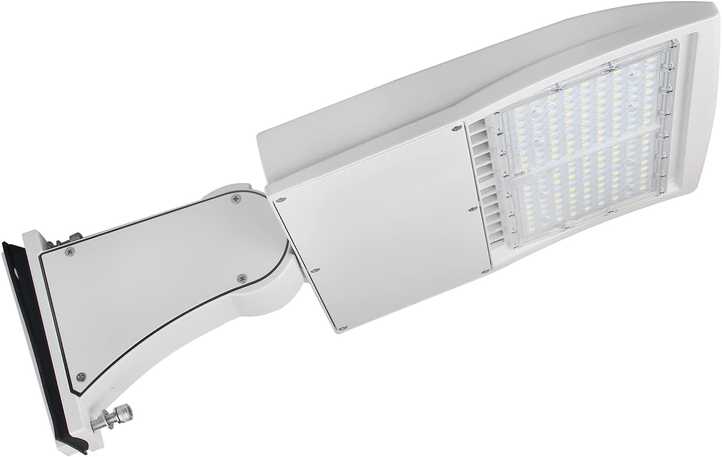 OSTEK 150W LED Parking Lot Light 21,000 LM (140lm/w) 5000K LED Pole Light Outdoor Area Street Lighting [600-700W HID/HPS Equiv.] Adjustable Direct Arm Mount-100-277V,UL&DLC Listed, White Housing