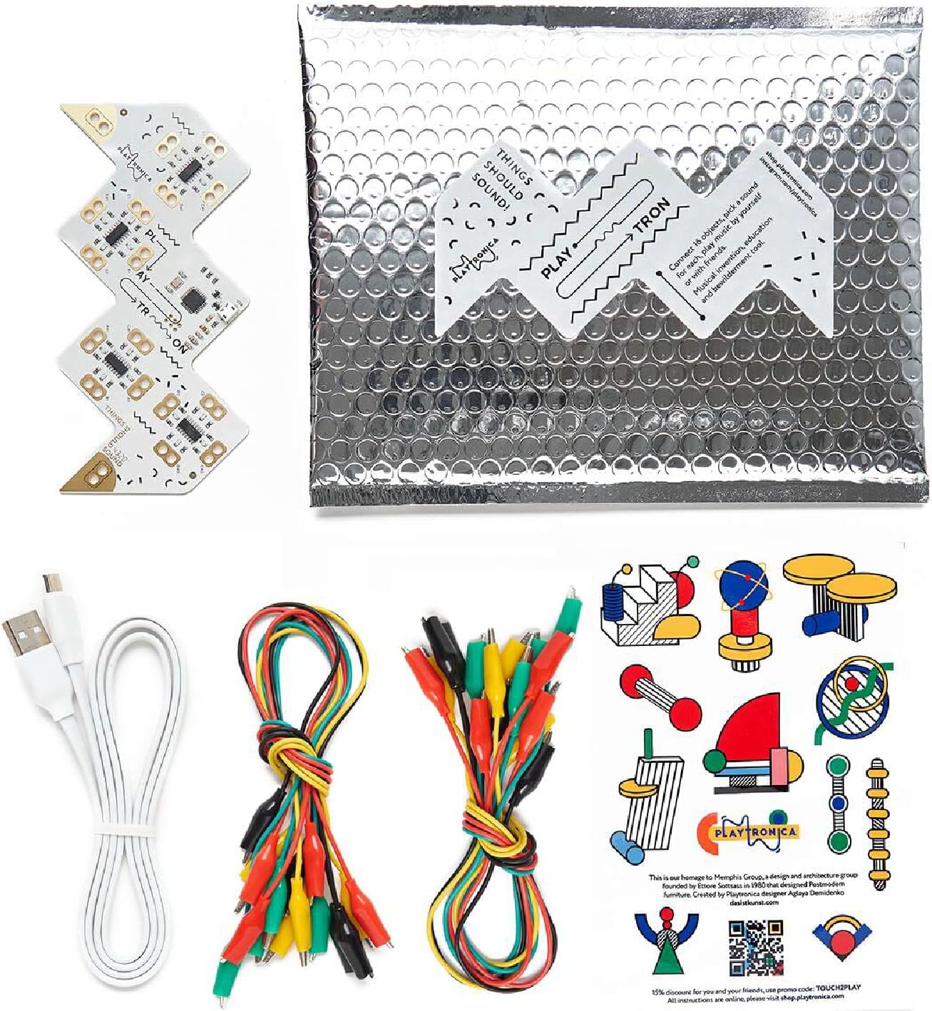 Playtron MIDI Controller, Connect up to 16 Conductive Objects and Turn Everything from Fruit to Metal into a Musical Instrument Soundbrenner