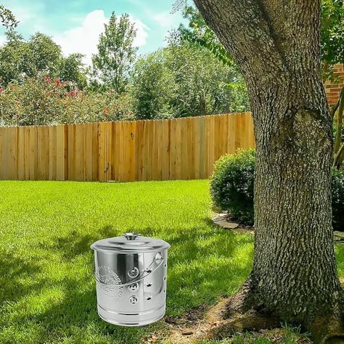 Outdoor Metal Burn Barrel for Leaf, Paper & Wood Trash - Backyard Fire Pit with Lid & Hooks - Large Yard Waste Incinerator for Efficient Burning
