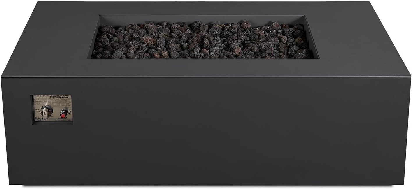 Lakeview Covewood 58-inch Rectangle Propane Fire Table - Charcoal - SC2050LP-CHRC