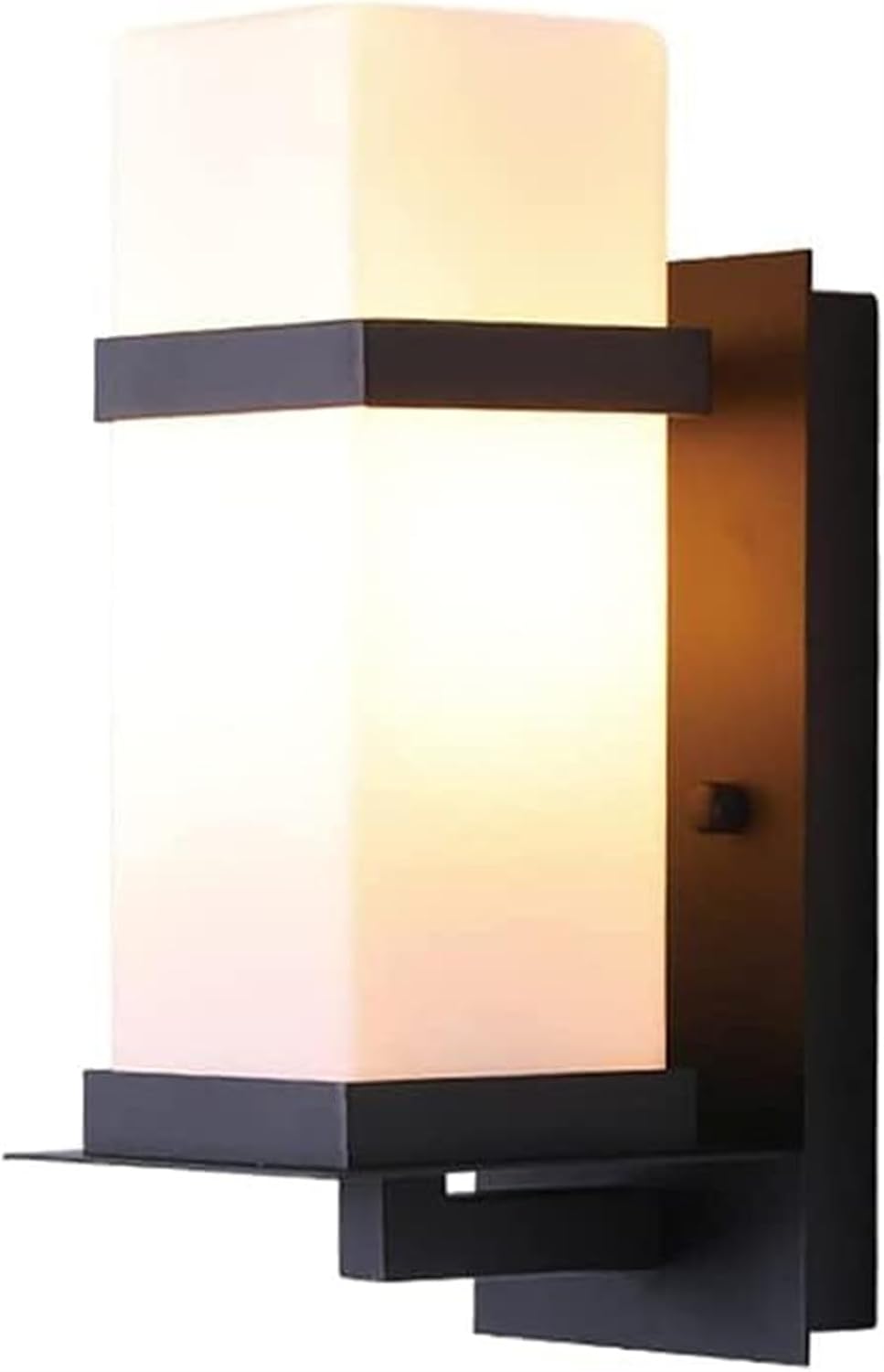 Outdoor Lighting Outdoor Porch Lights Outdoor Wall Lights Garden Light Modern Acrylic Black Wall Lamp Suitable for Corridor Stairs (Size : 40 * 21cm)