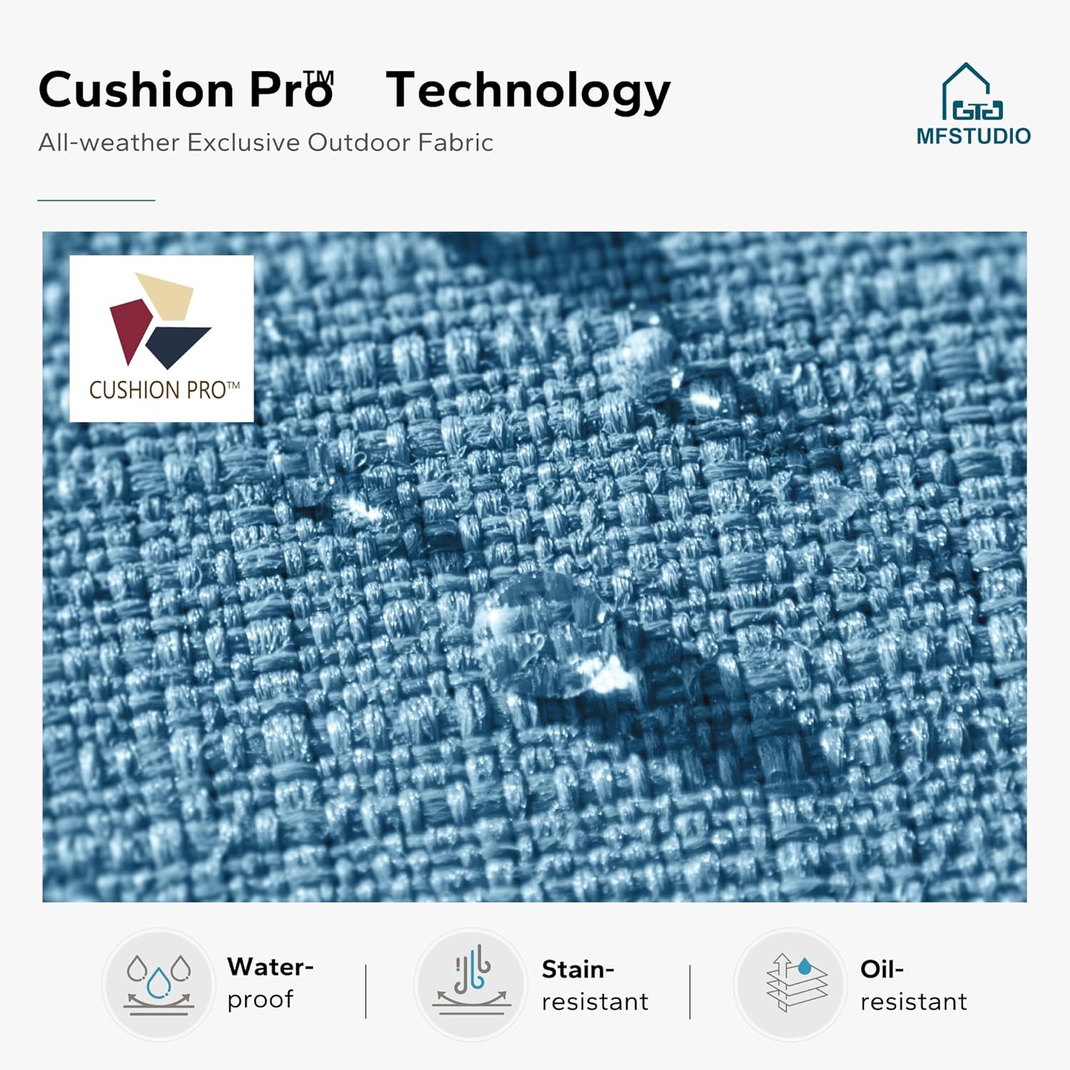 MFSTUDIO 4 Pieces Outdoor Patio Furniture Set, Metal Outdoor Conversation Set, Rattan Wicker Patio Sectional Set with 2 x Swivel Single Sofa, 3-Seat Sofa, 1 x Fire Pit Table, Navy Blue