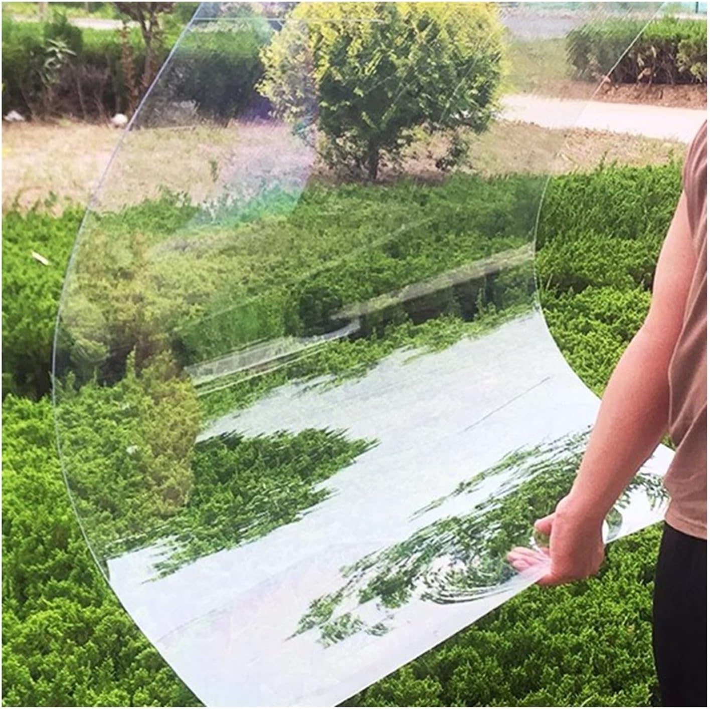 Polycarbonate Plastic Sheet, 2mm PC Endurance Board, Outdoor Greenhouse Garden Carport Clear Acrylic Plastic Sheet, Impact Resistance UV Resistance Sunlight Panels ( Color : Clear , Size : 0.8x12M/31.