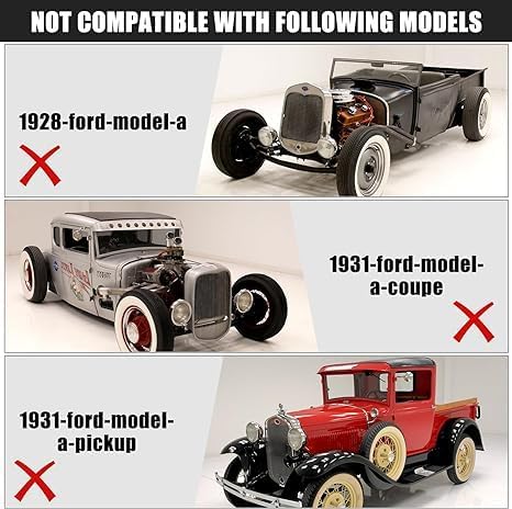 Old Classic Car Cover Waterproof Compatible with Ford Model A Coupe/Roadster 1928-1931 Accessories, 210T Black All Weather Car Covers with Zipper&Lock for Car Dust Snow Rain Hail Protection