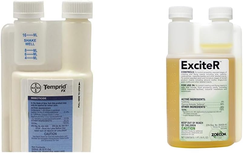 Bayer 85818643 Temprid FX General Insecticide, 240ml & ZOECON 100208927 Exciter Pyrethrum Solution, 16oz