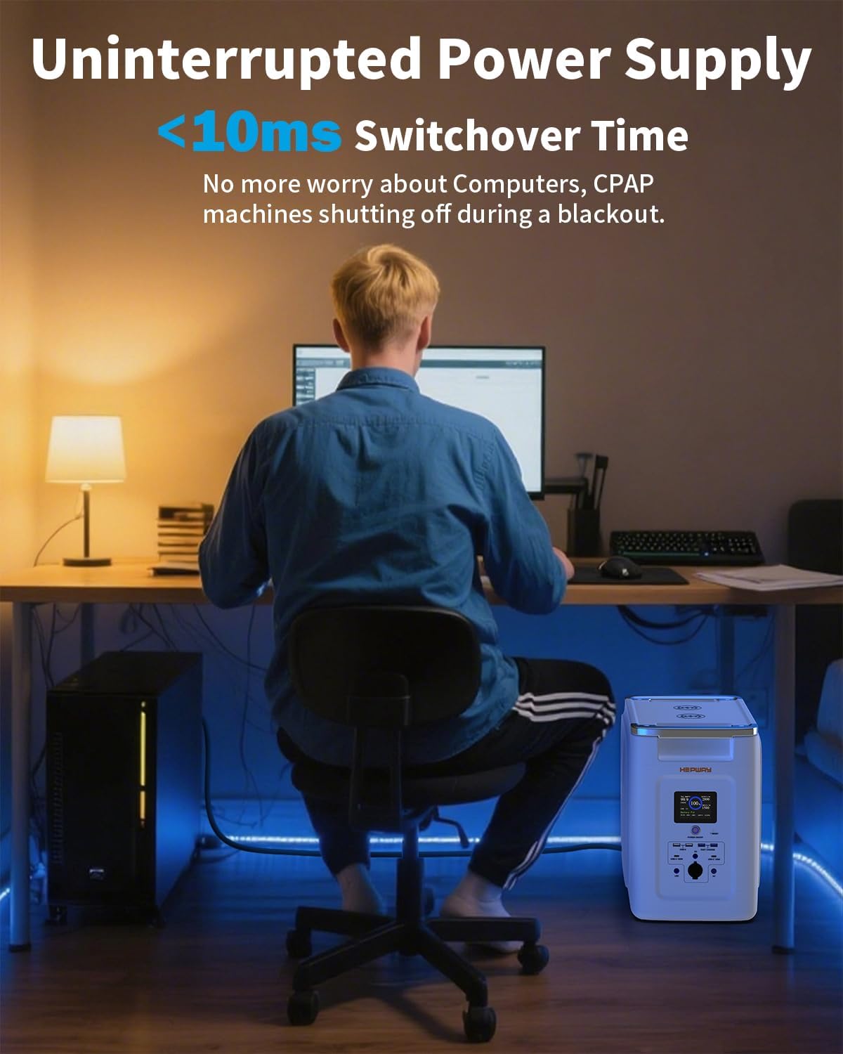 Portable Power Station 2400W,2048Wh LiFePO4 Battery With 3 Expansion Batteries,Full Charge in 60 Min,Boost 3600W,Peak 4400W,APP Control 10 ms UPS Solar Generator for Power Outages,Camping & RVs