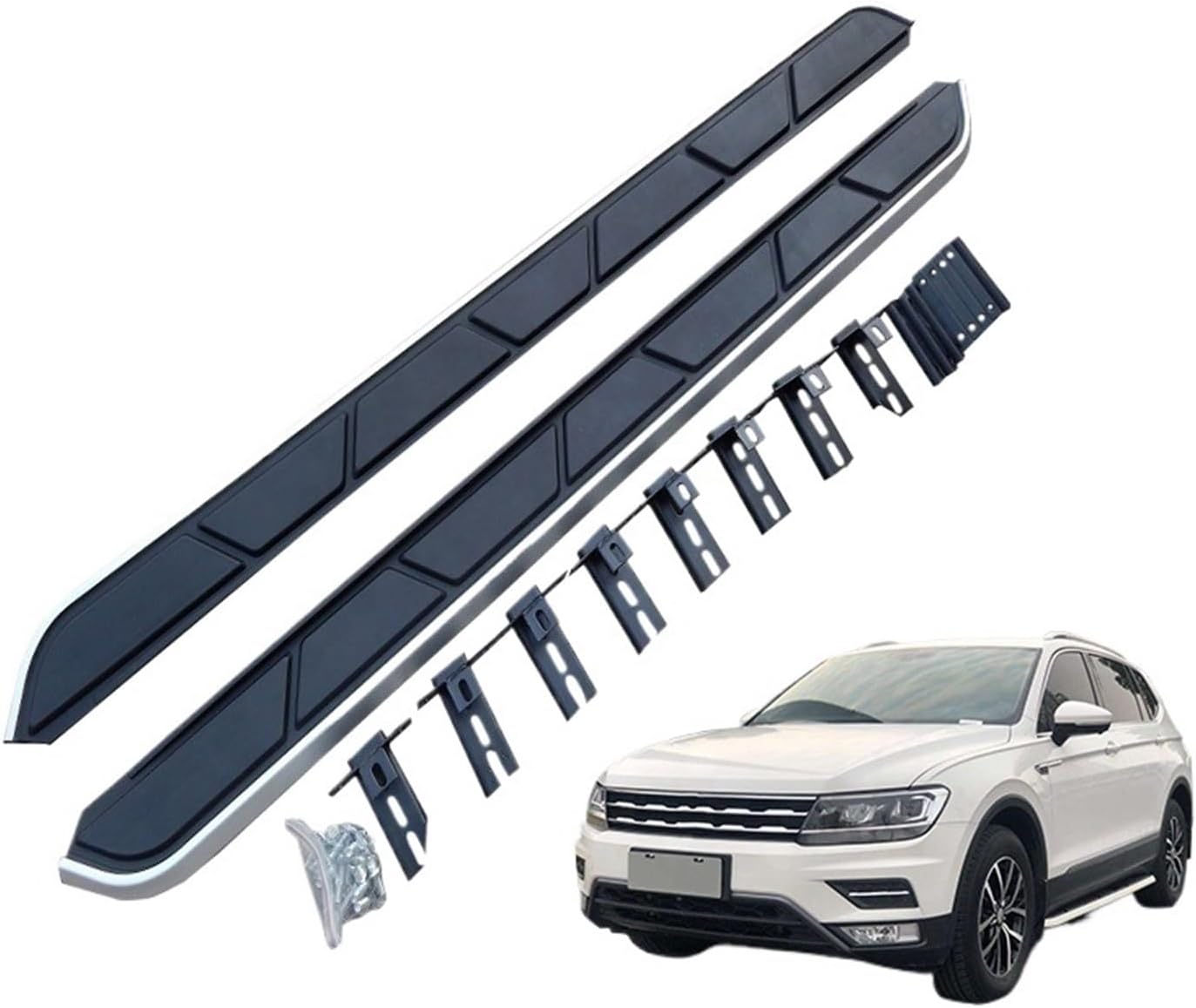Car 4x4 Other Exterior Accessories Side Step Fixed Running Board Nerf Bars Compatible for VW TIGUAN L 2017