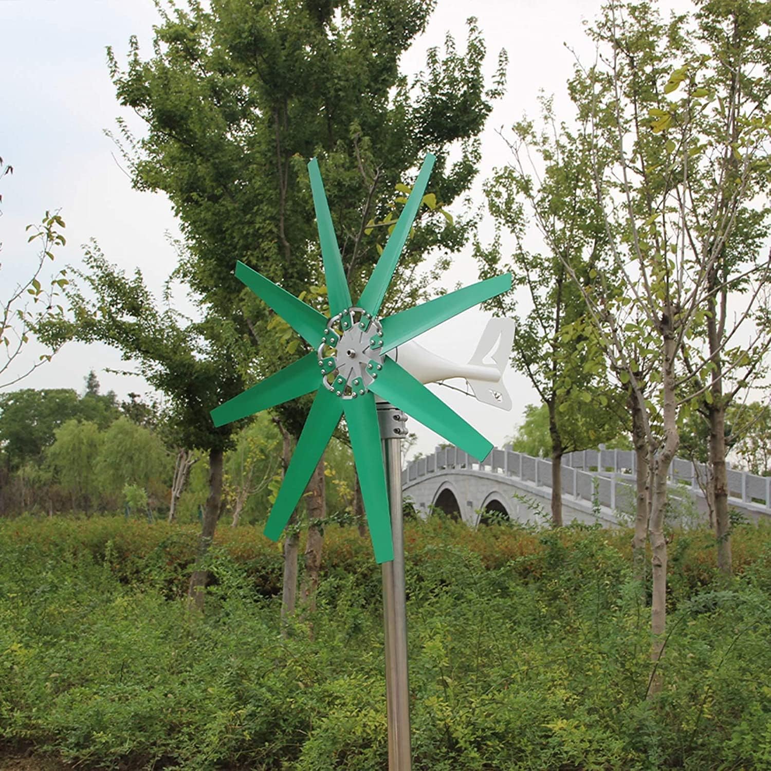 8000W 8 Blades Horizontal Home Wind Turbine Generator Charge with Controller Windmill Energy Wind Generator for Home Use Yacht Farm