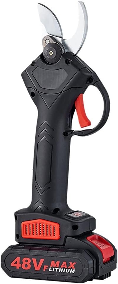 Electric Pruning Scissors Knife, Cordless Garden Scissors Pruner Shears 25mm/30mm Rechargeable Lithium Battery Safety Protection Gardening Cutting Tools ( Color : 2x batteries , Battery *1 : 30mm )