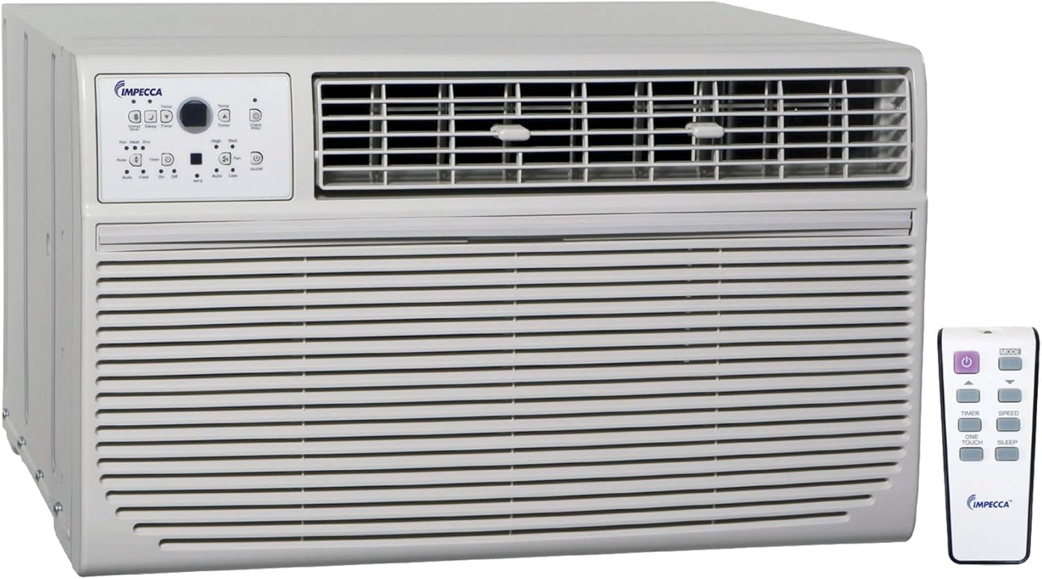 Impecca 230V Electronic Controlled Through The Wall Air Conditioner with Remote, 14,000 BTU/h, 6-15P/220