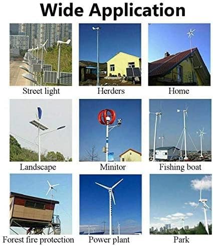 CAJUCA 5 Blades 1800W Wind Turbines Generator, Horizontal Wind Generator with Charge Controller Windmill Energy Turbines Charge