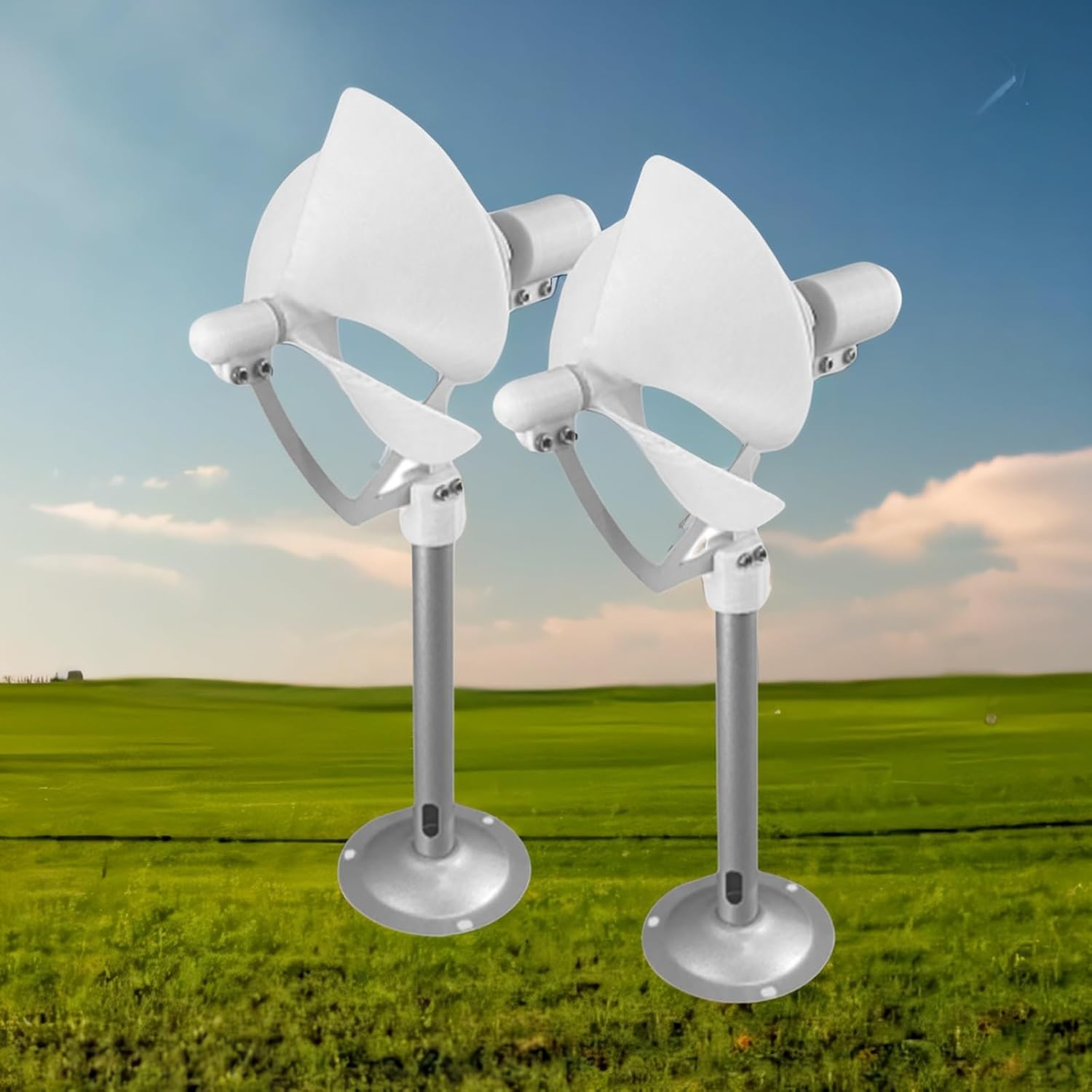 DIY Small Wind Turbine for Home　 10W Micro Spiral Wind Turbine Generator with LED Light Vertical Axis Wind Turbine Generator Model Permanent Magnet Generator Model(2pcs)