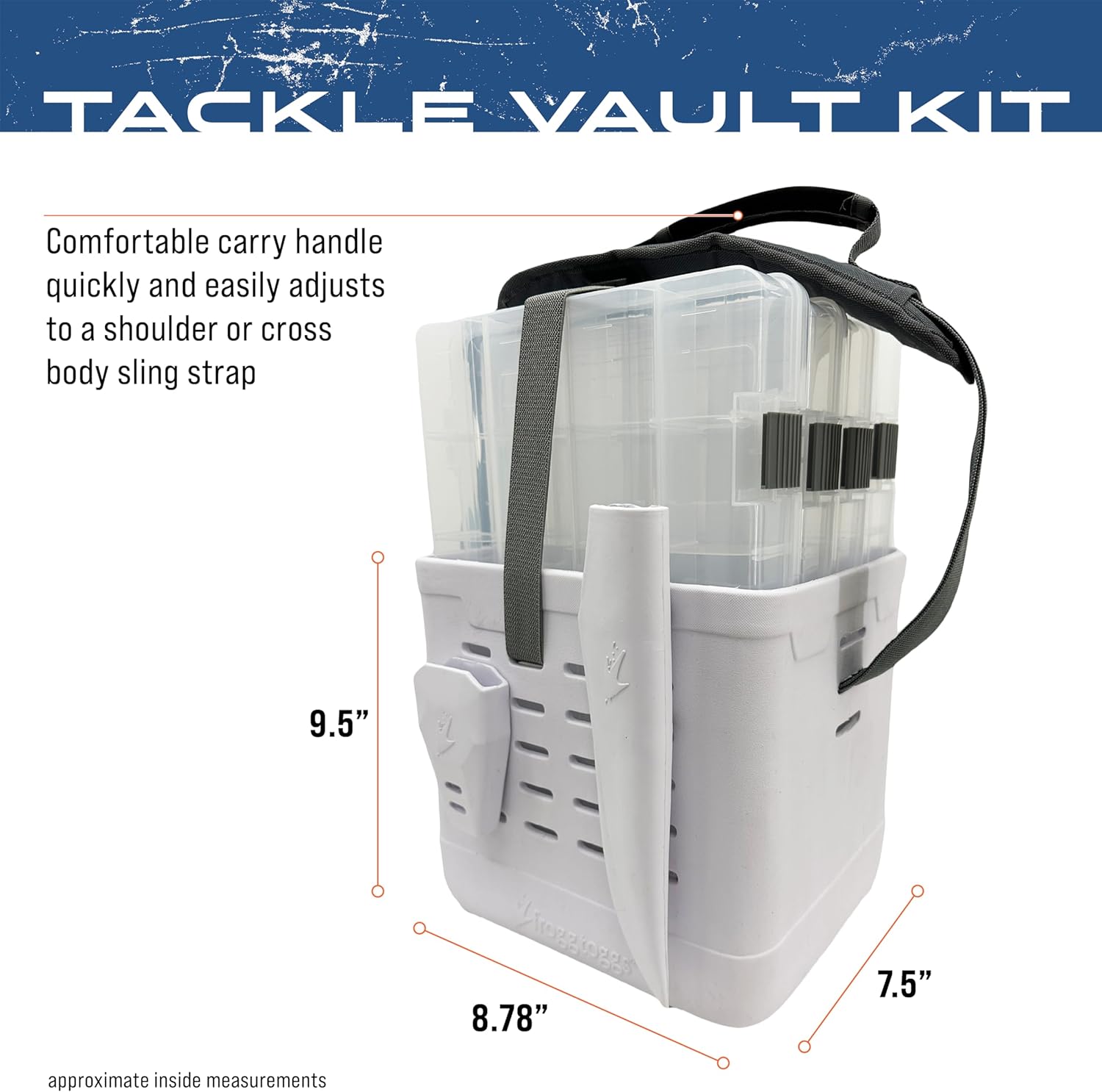 FROGG TOGGS EVA Tackle Vault, Lightweight, Customizable Fishing Tackle Bag