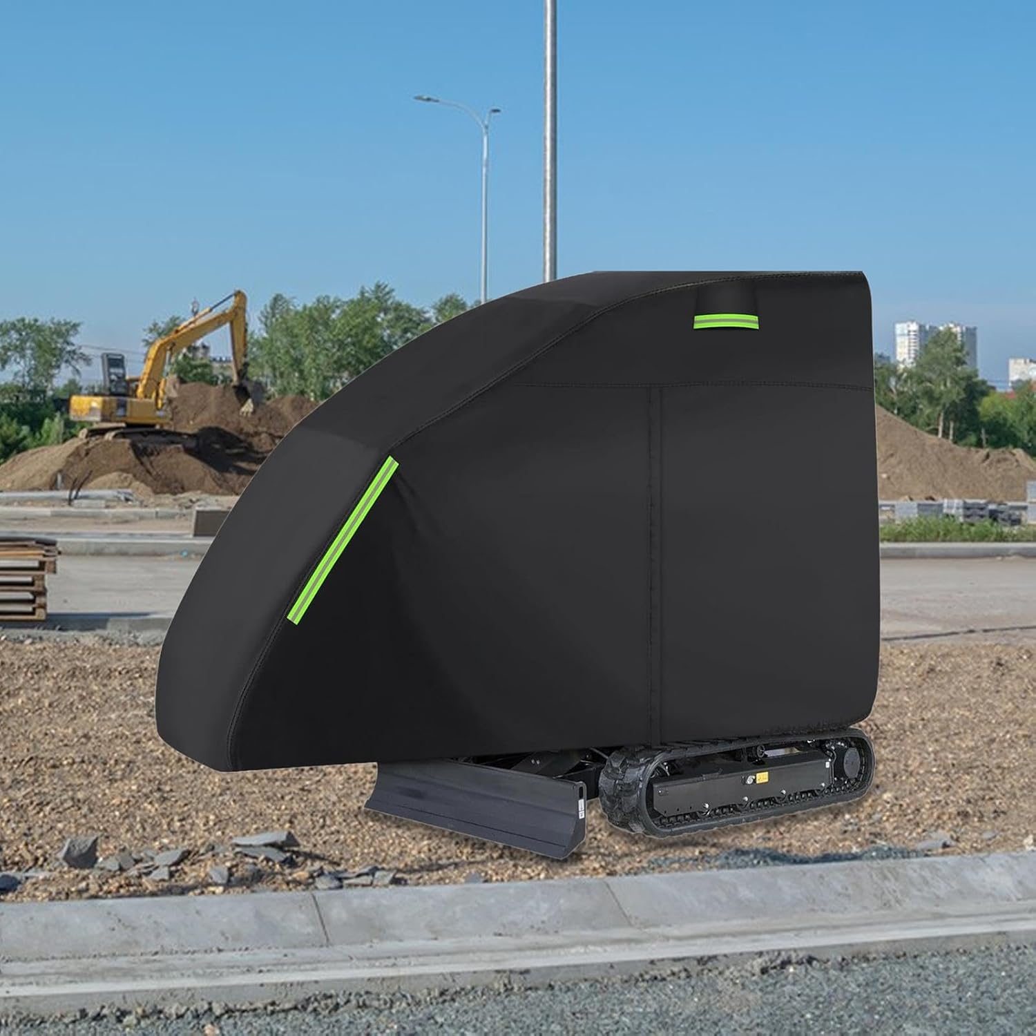 Waterproof Generator Cover with Reflective Strips KX015-4 for Outdoor Sun Protection, Gardening, Lawn, Garage- 210d