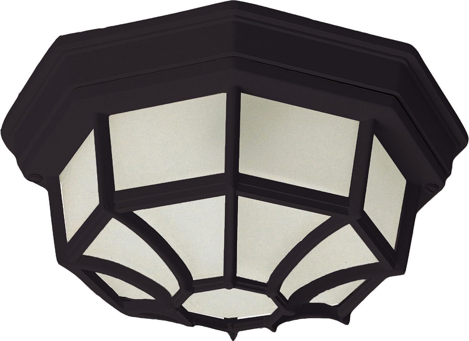 Maxim Crown Hill 2 Light 10.75 Inch Wide Outdoor Flush Mount with Black Finish and Wilshire Glass