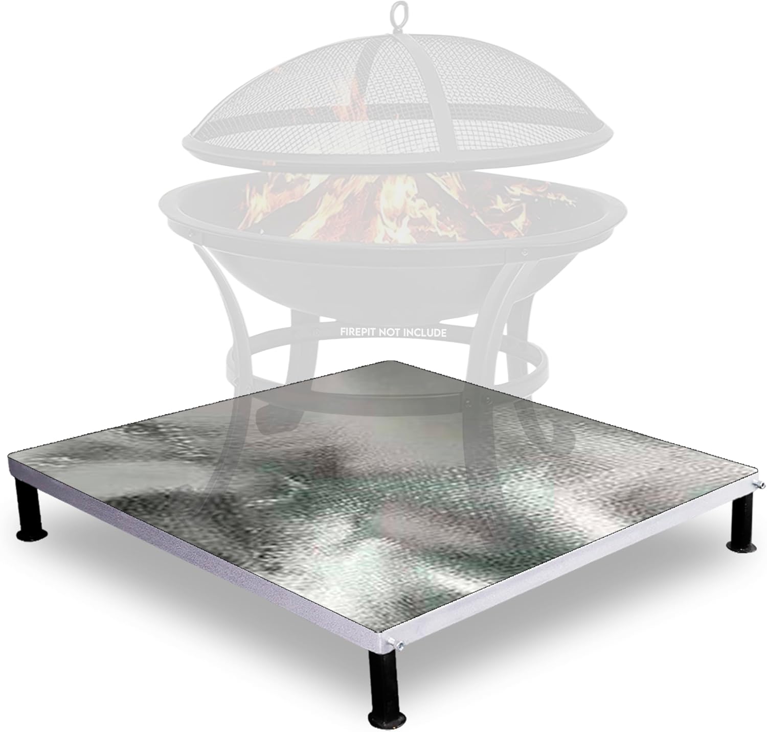 FEBTECH Deck Defender and Grass Guard Fire Pit Heat Shield 26