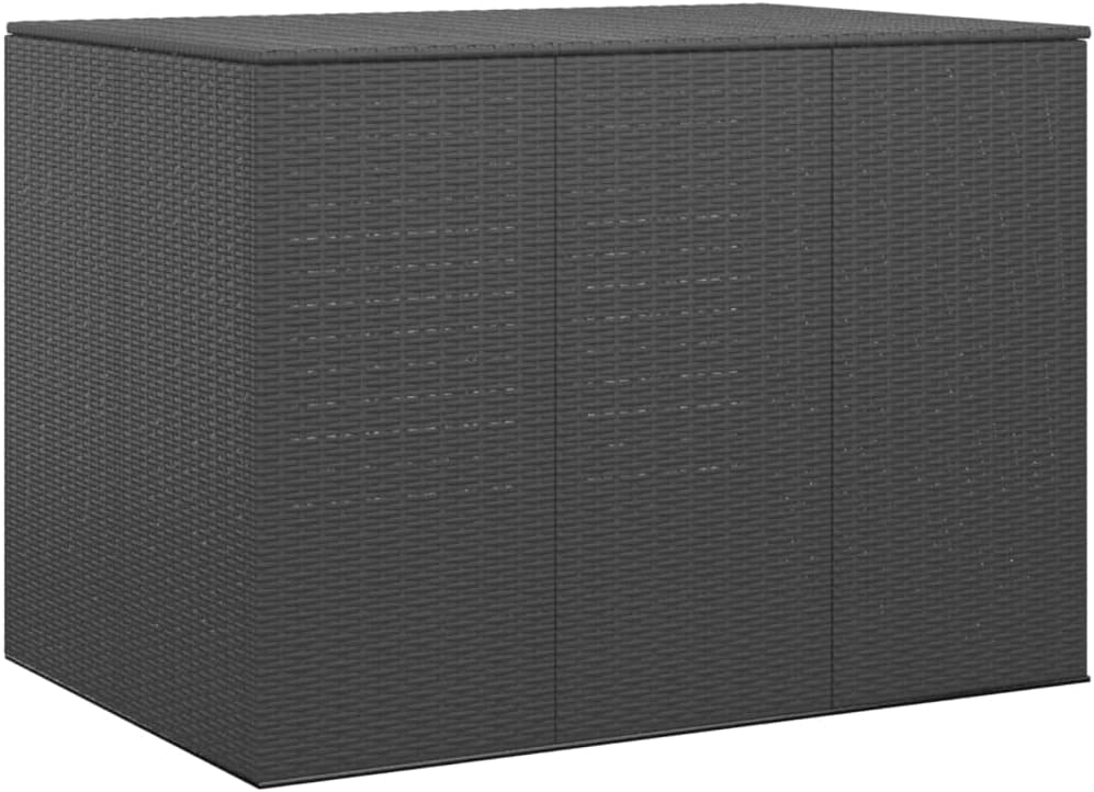 Storage trunk Outdoor storage Outdoor pool towel storage Pool storage Patio storage Suitable for courtyards, terraces, yards, gardens, etc Patio Cushion Box PE Rattan Black