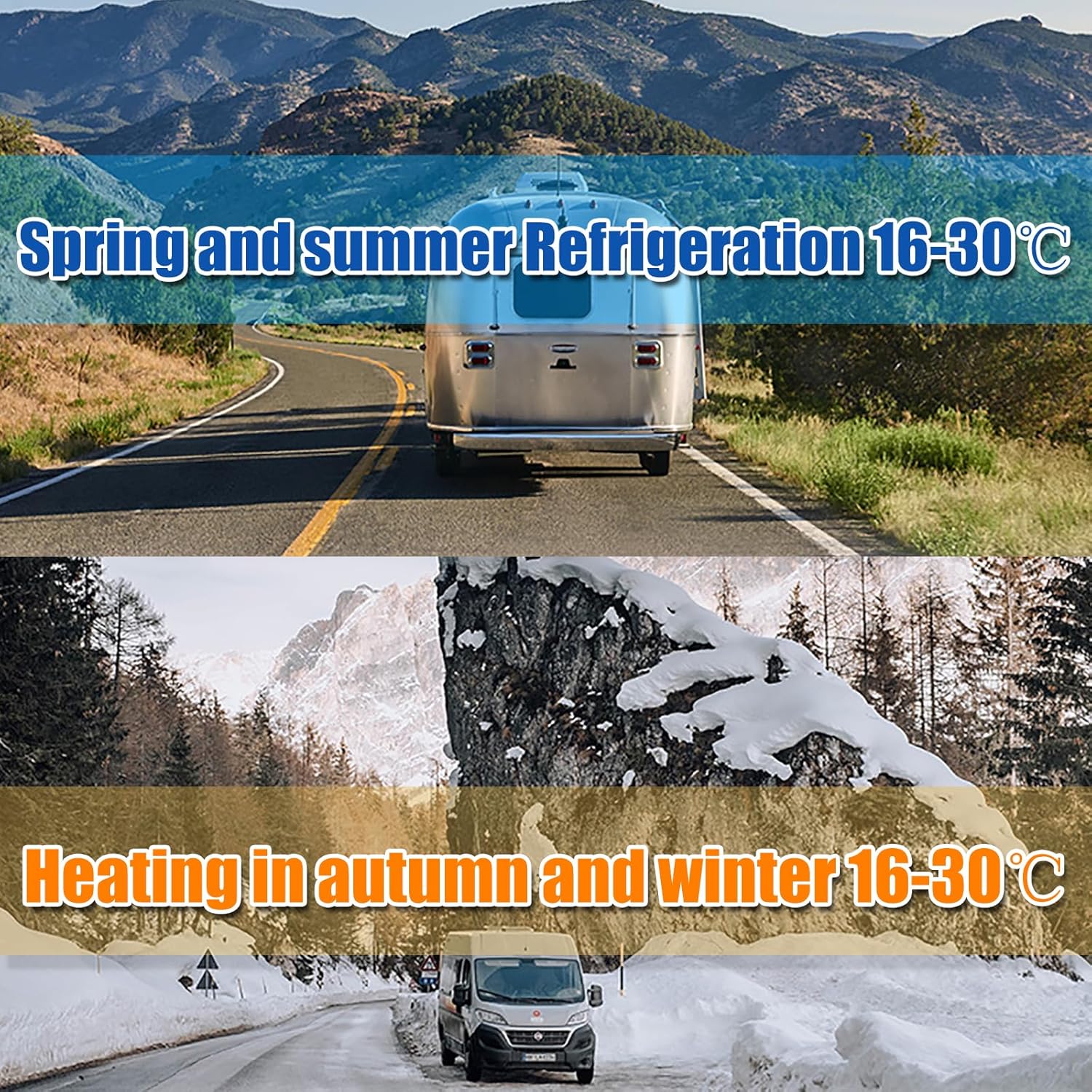 RV Air Conditioner 12V/24V Dc Universal Electric Truck Rv Rooftop Air Conditioner, 8 Hour Running Non-Ducted, Quiet Ac - Heat and Cool, Rv Ac Unit, Camper Air Conditioner for Rv Bus Truck Ve