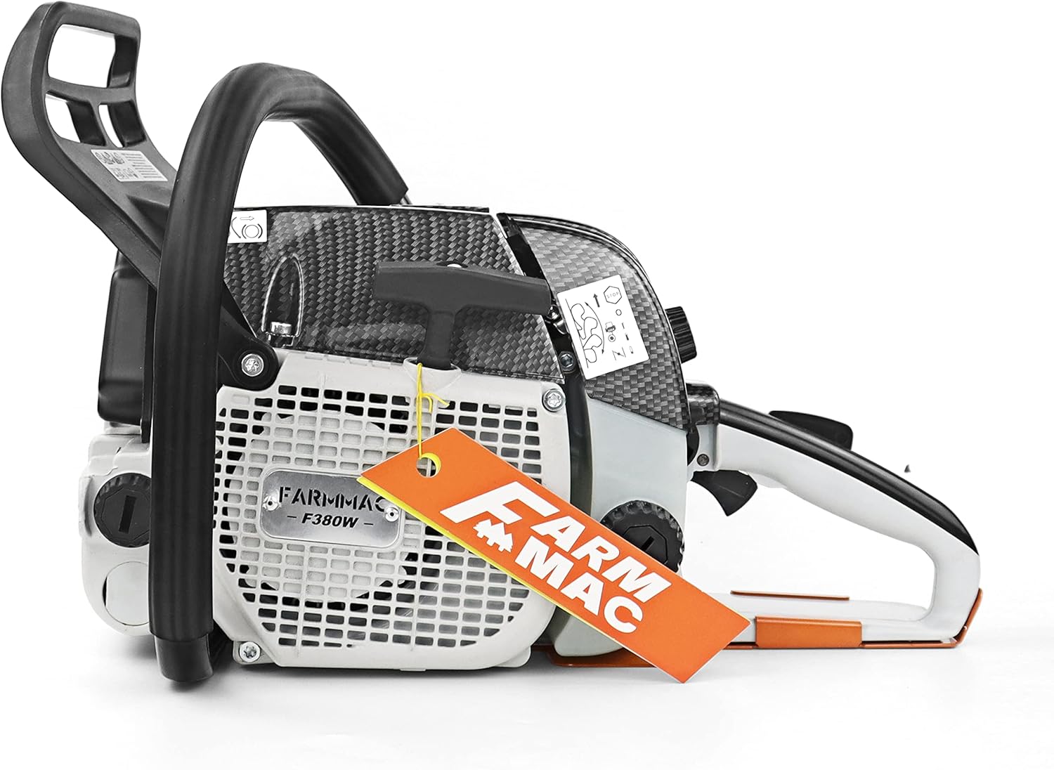 FARMMAC F380W 72cc 2-Cycle Gasoline Power Chain Saws, 3.6KW 4.8HP Gas Chainsaw Fit for 24/25/28 inch Bar, All Parts Compatible with MS381 MS380 038 Neotec 872I without Bar