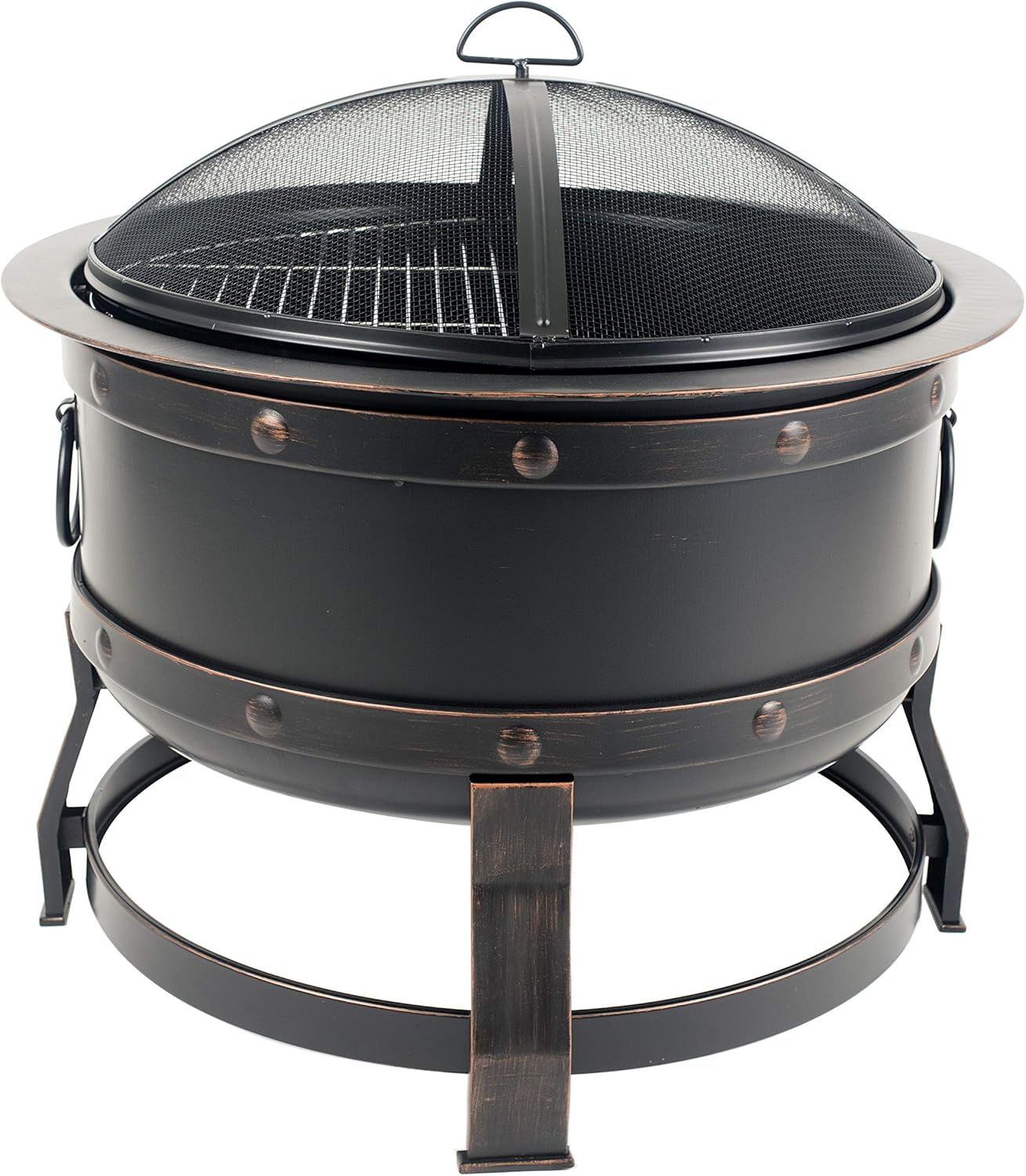 Pleasant Hearth OFW307R Killian fire Pit, Rubbed Bronze