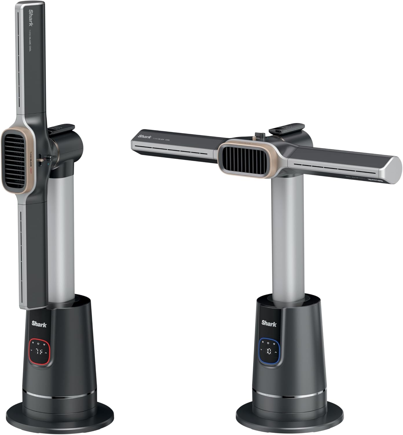 Shark TurboBlade Cool + Heat – 2-in-1 Bladeless Tower Fan & Space Heater for Customizable Year-Round Indoor Use, Bedroom, Living Room, & Office | Powerful Cooling + Rapid Room Heating, Charcoal, TH202