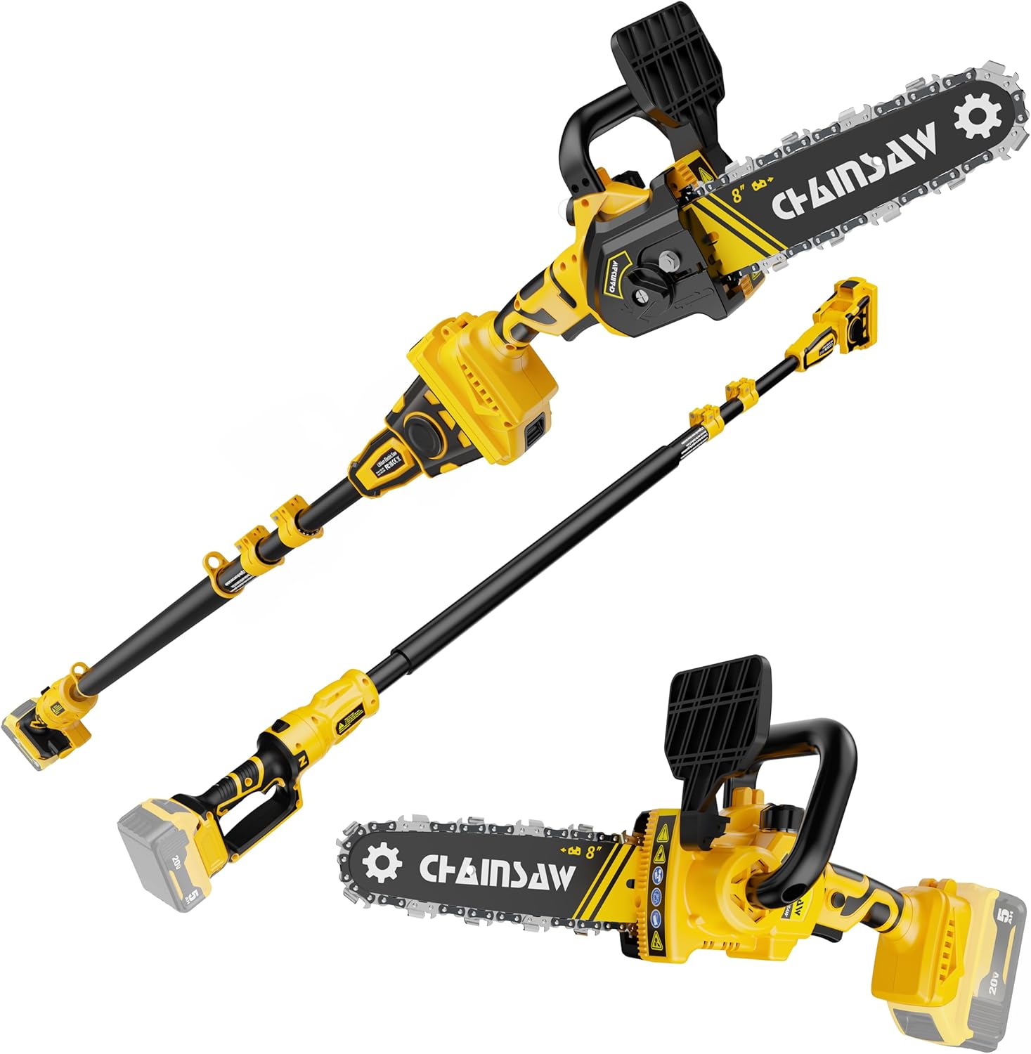 Mini Chainsaw Cordless 6 Inch, Electric Saw Battery Chainsaw Chain Saws with 2 2.0Ah Battery and 2 Super Chains, Small Chainsaw Power Tools for Cutting Trees,