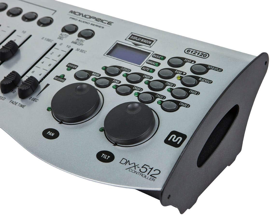 Monoprice 16-Channel Universal DMX-512 Controller - MIDI Compatible, Control up to 12 Intelligent Lights - Stage Right Series