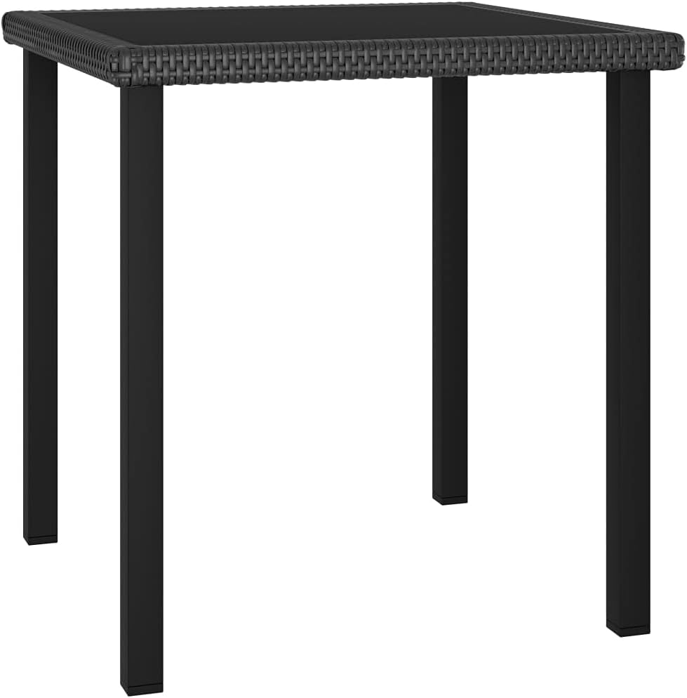 Patio Dining Table Black 27.6