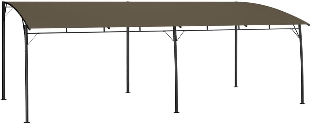 Garden Sunshade Awning 19.7'x9.8'x8.4' Taupe,Versatile Patio Gazebo: Outdoor Shelter with Durable Steel Frame and UV Protection Outdoor Structures, Outdoor Canopies, Gazebos
