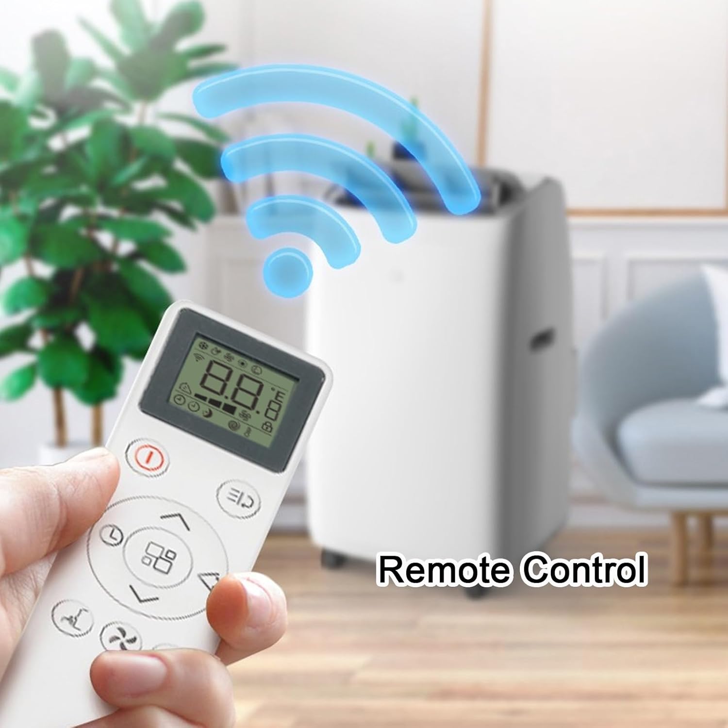 11000 BTU Portable Air Conditioners for Bedrooms with Remote Control Timer Dehumidification Function Small Room Air Conditioner for Bedroom Office, 220V