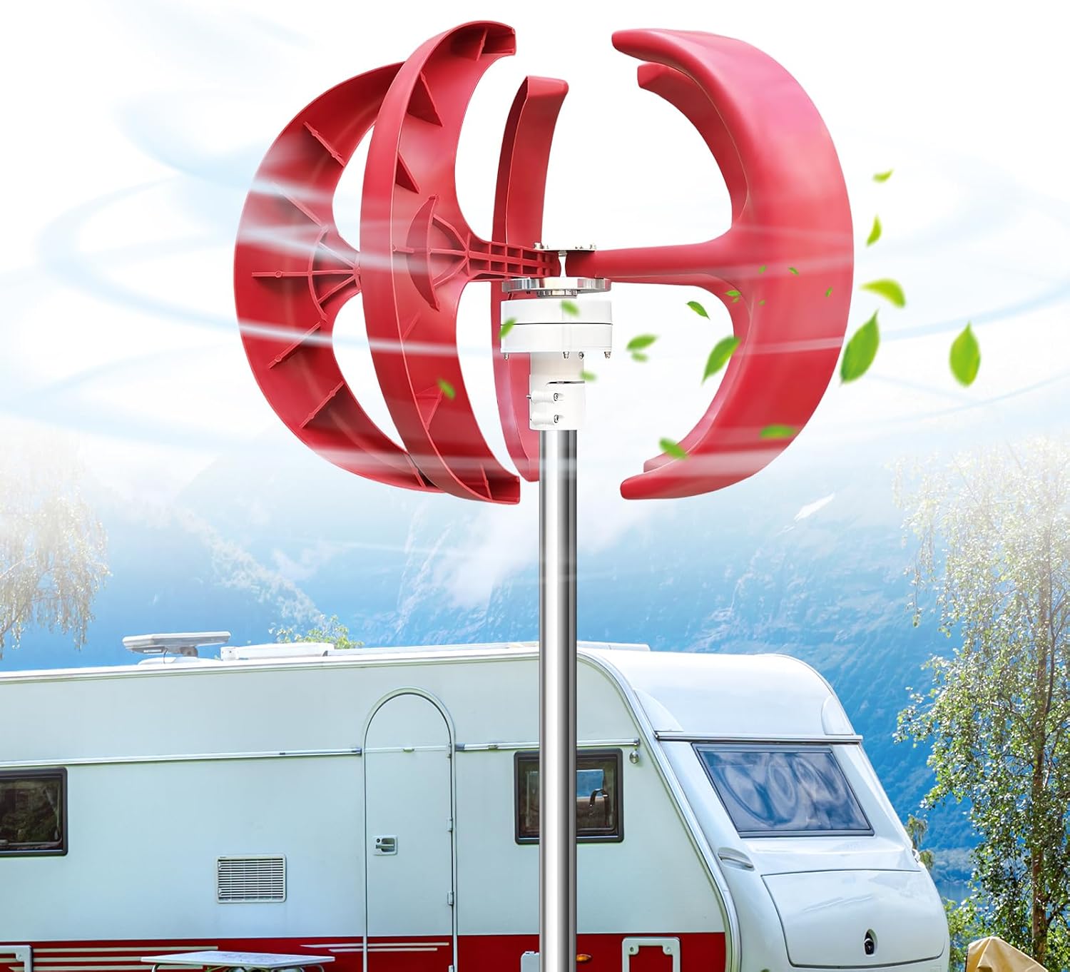 12V Efficient Power Wind Motor with Controller Marine Street Lighting Generator Rust Proof for Fishing Boat Terrace Cabin Ship