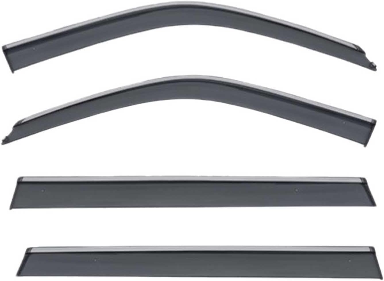 Window Deflectors for Citroën C4 Picasso 7-Seater MK2 2013-2018, Sun Rain Guard Window Visors Vent Shades with Bright Stripes Car Accessories