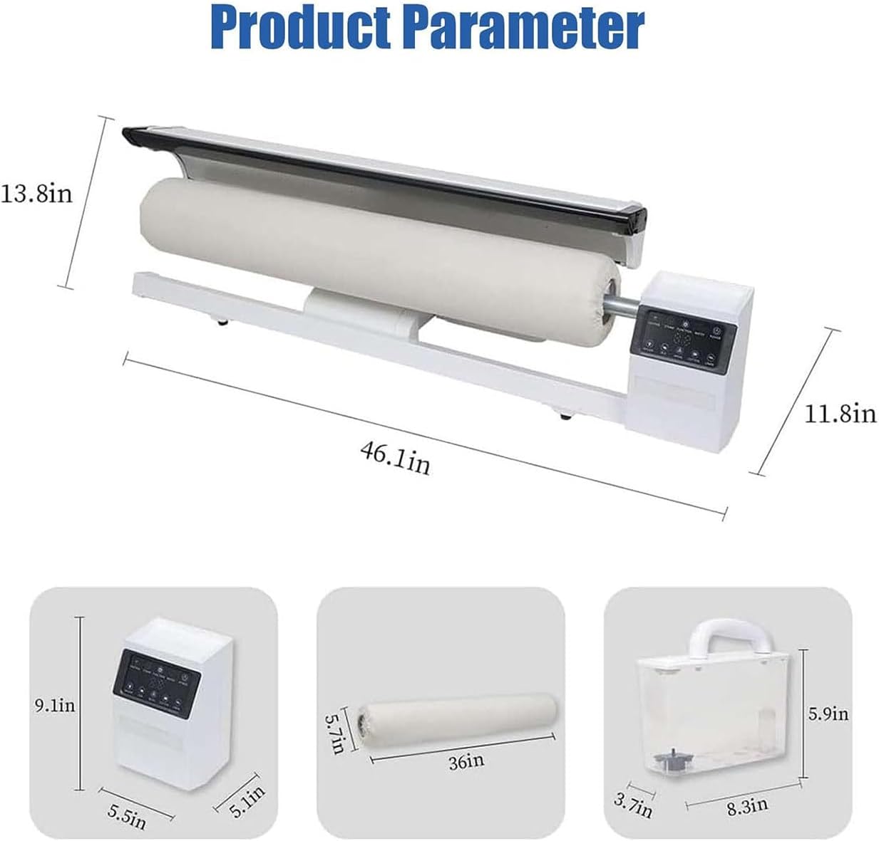 Commercial Roller Ironing Machine, 36 Inch Rotary Steam Press for Efficient Laundry, Digital Fabric Rotary Steamer for Pillowcases and Napkins Care