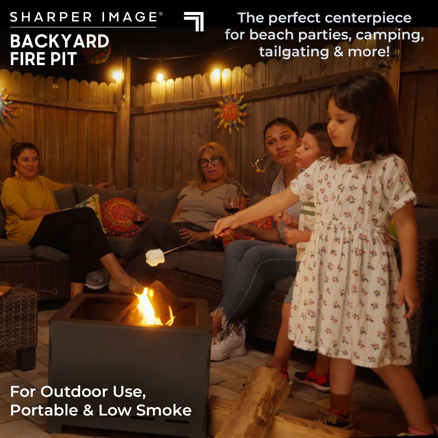 Backyard Collapsible Fire Pit by Sharper Image- 20