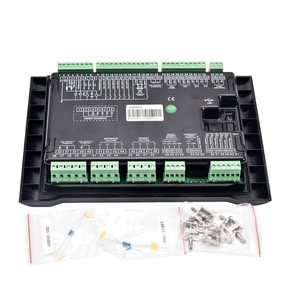 HGM9510 Auto Start-Stop Diesel Generator Parallel Controller Module 4.3-inch LCD Display Drive Control Panel(HGM9510 Original)