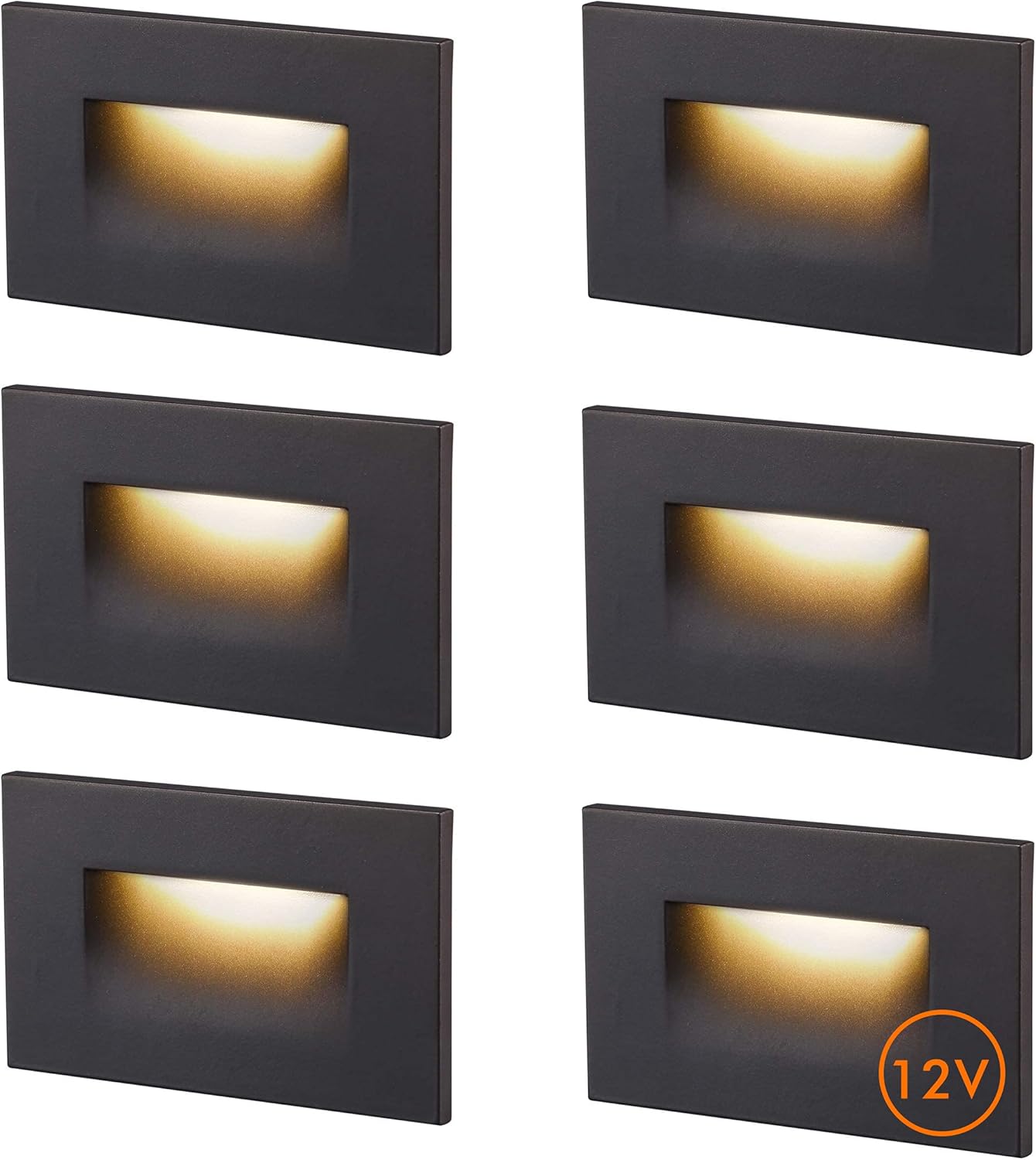 CLOUDY BAY 12V Low Voltage 3 Color Indoor and Outdoor LED Step Light,3000K/4000K/5000K Deck Lights,Stair Light,Oil Rubbed Bronze,Wet Location(Low Voltage Transformer is Required)