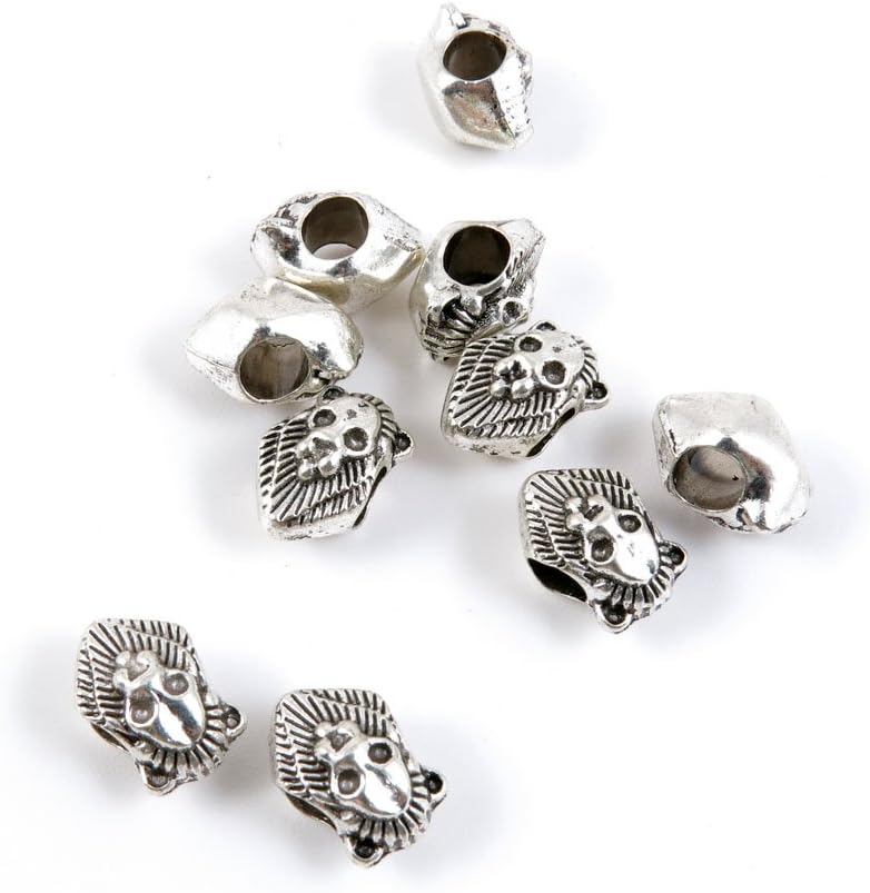 670 Pieces Antique Silver Tone Jewelry Making Charms Findings Fashion Wholesale Supplies Pendant Lots Bulk Supply A2KA5W Lion Loose Beads