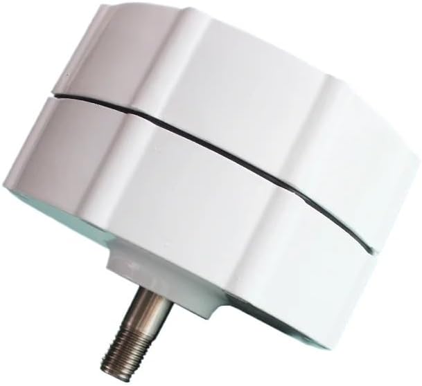 Electric Generator 2KW Low Speeds 48V 24V 12V 3 Phase Gearless Permanent Magnet AC Alternators for Wind Water Turbine Home Use Low Starting Speed for Home(with Base,Double Shaft_12V)