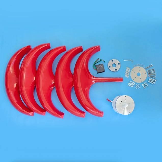 5000W with Controller Lantern 5 Blades Wind Turbine Generator,12V 24V 3 Phase Wind Turbine Generator Low Noise for Cabins Or Home