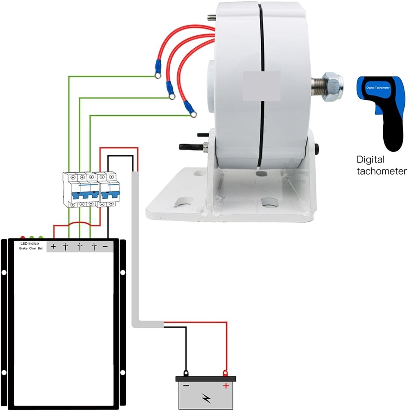 Low Speed 100W AC 12V Or 24V Permanent Magnet Generator Gearless 3 Phase tors for Wind Water Turbine Low Starting Speed for Home(Double Shaft,AC 24V_100W)