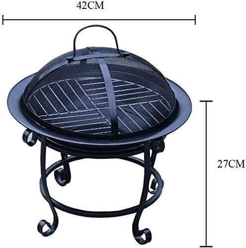 Fire Pits Outdoor Wood Burning Bowl Table and Storage Multifunctional Barbecue Rack